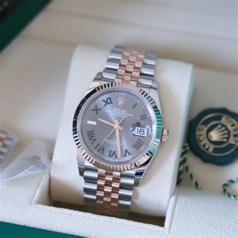 rolex stell and gold date just|rolex datejust 36 everose gold.